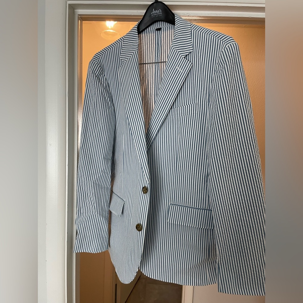JCrew Ludlow Seersucker Blazer 40R